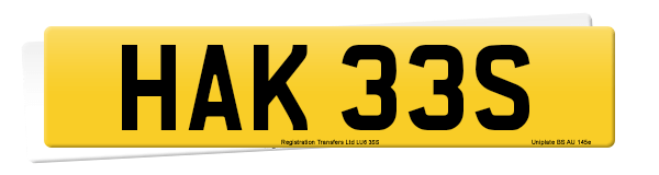 Registration number HAK 33S